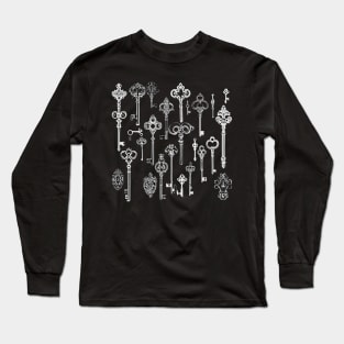 AI Art | Antique Keys Art Long Sleeve T-Shirt